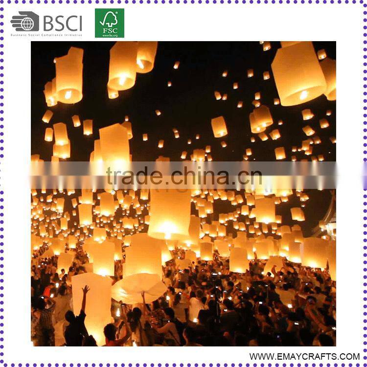 Colourful Fire Resistant Flying Wishing Paper Lanterns For Wedding