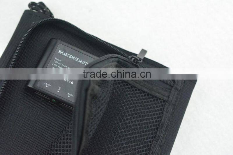 2016 Outdoor Fittings 12W 2Pcs Portable foldable solar charger with 23-24% Solar conversion rate