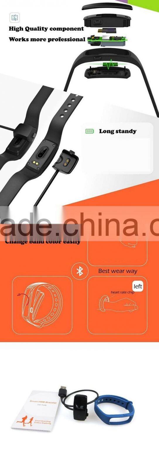 Hot New 2016 running health wristband calories tracker smart watch bluetooth heart rate monitor fitbit