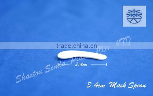 3.4cm little cream spoons, cosmetic cream spoon, plastic pp cosmetic face mask cream spoons