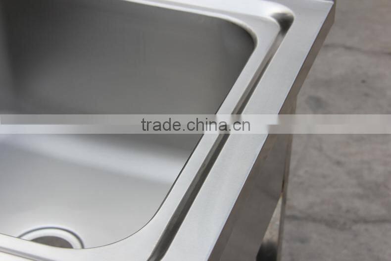 Premium Restaurant Kitchen Sink Bench With Drain Board On The Right (bowl size 500x500x280mm)