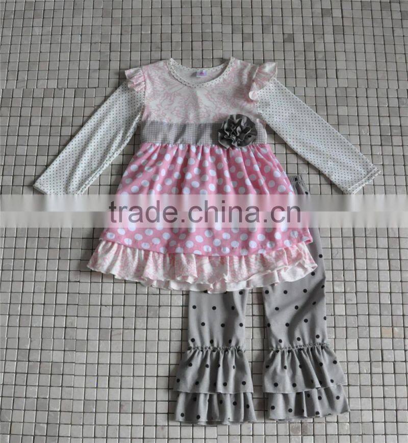 bulk wholesale boutique easter day rabbit embroidery ruffle outfits