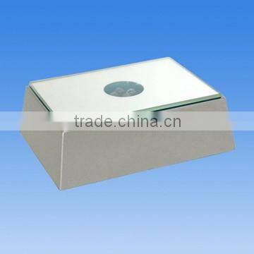 Crystal round led base with battery power for crystal block display