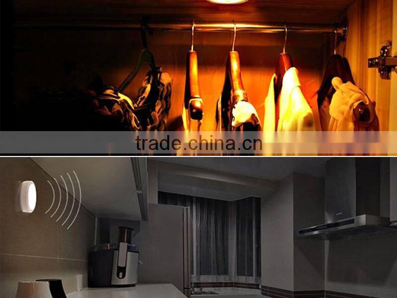 Battery Powered LED Motion Lights Stick-To-Anywhere For Stairways Bathroom Kitchen Nursery Hallway Motion Sensor Night Light