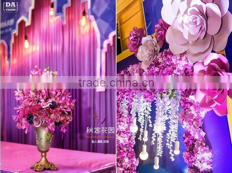 Gaint Artificial Paper Foam Floral Flowers For Wall Decoration Wedding Decoration
