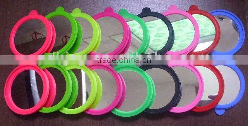 china factory silicone round make up mirror