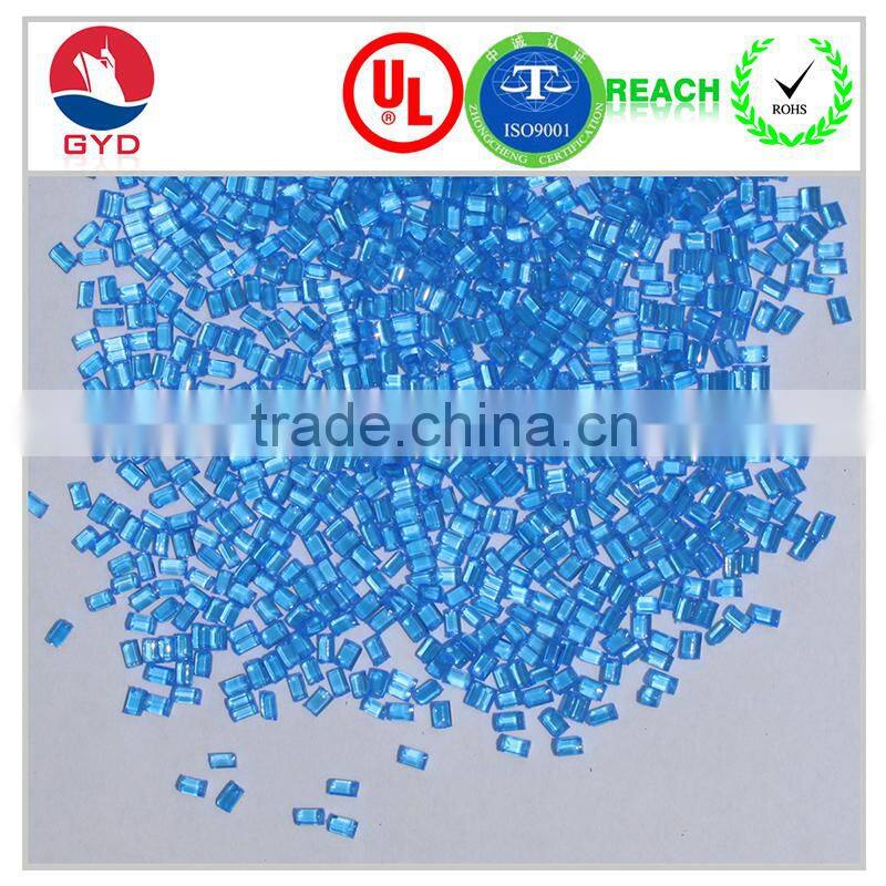 Blow moulding grade Blue Transparent polycarbonate used in the Water bottles