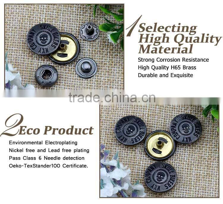 Exquisite Quality Wholesale Fashion Custom Garment Button Jean Button Metal Snap