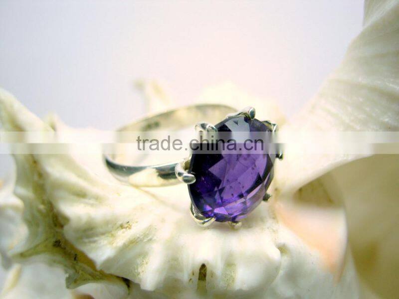 Ruby & Aquamarine Rough Natural Gemstones Rings, Matt Finish Adjustable Rings, 925 Solid Sterling Silver Rings