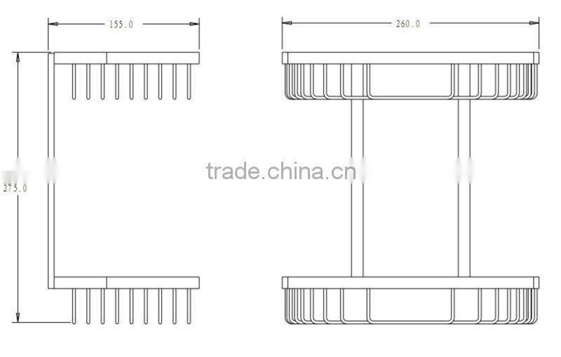 2014 New Design Double Brass Bathroom Basket 601-2