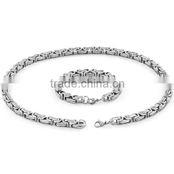 Wholesales Designs Stainless Steel Mens Jewelry necklace and bracelet Chains Link