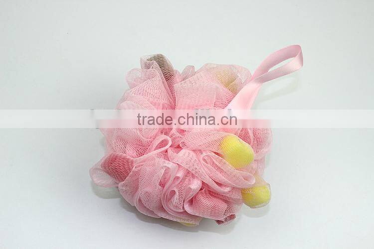 Baby mesh sponge,pink bath sponge loofah for shower
