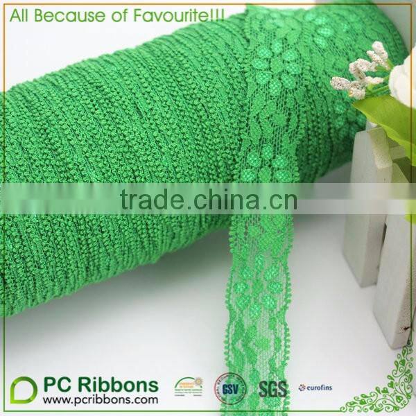 1" Wholesale green elstic lace, lace choker DIY