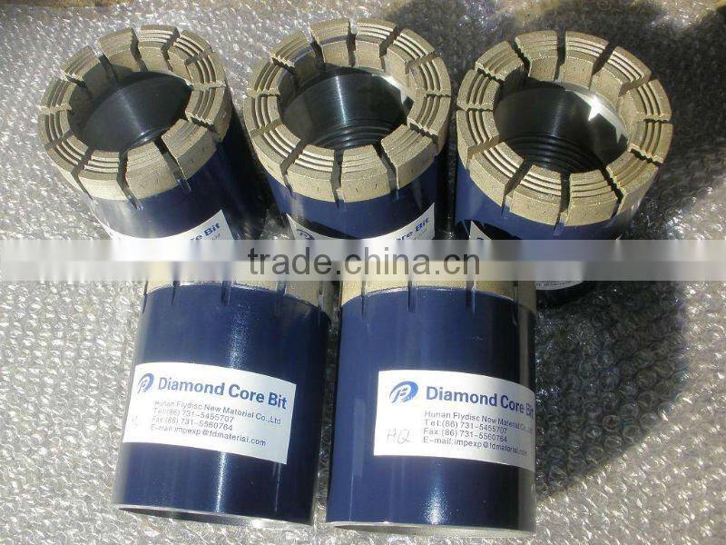 HQ,PQ,AW,BX Impregnated diamond core drill bit