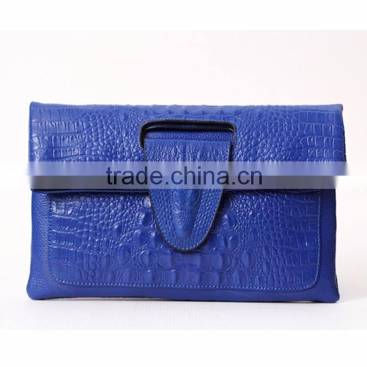 Clutch bag crocodile leather hand carrying bag ladies long shoulder bag