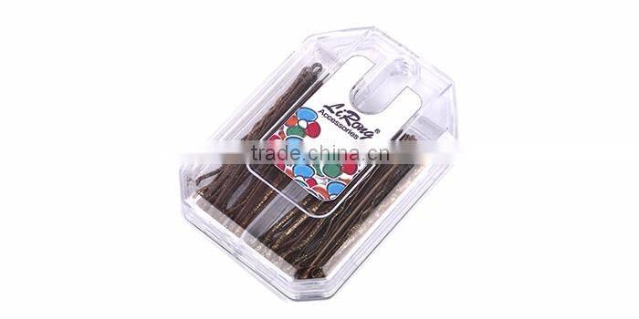 Fashion 5cm 70 pcs Steel + PS bobby pins With plastic box