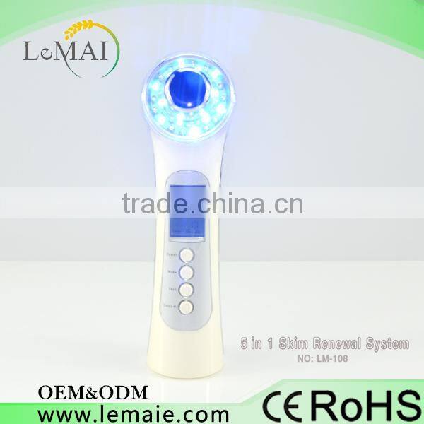 ultrasonic photon facial massager 5 in 1 beauty instrument
