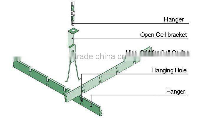 metal building materials,open metal grid aluminum suspended ceiling