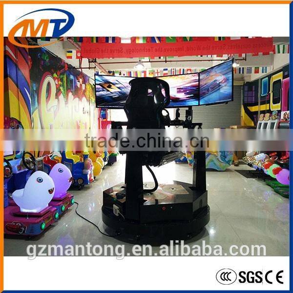 3 screens dynamic car driving simultaor plane game machine