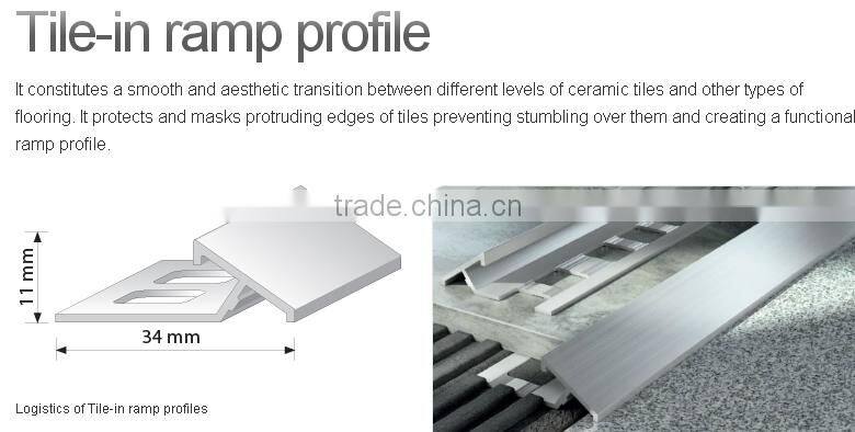 metal ceramic tile trim wood color l shape tile trim