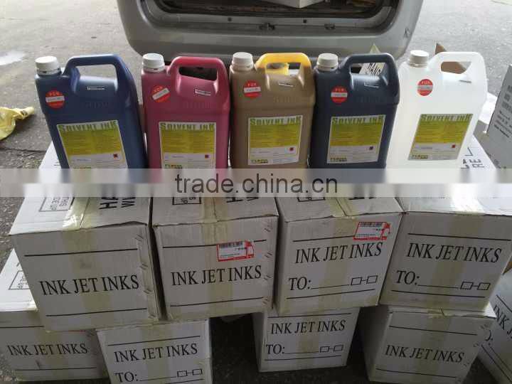 Best Quality 5 liter CMYK Flora Solvent Ink digital printing ink for spectra 512 15pl head