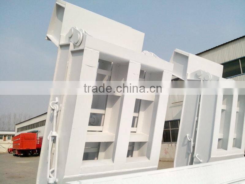 tri-axles 70ton lowbed gooseneck low loader trailer