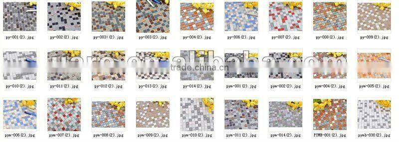 Matt mixture crystal porcelain dark color mosaic tile