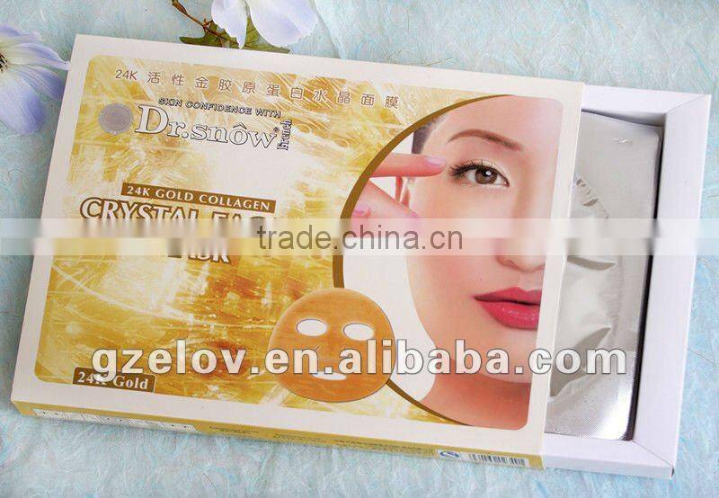 24k gold whitening crystal collagen face mask