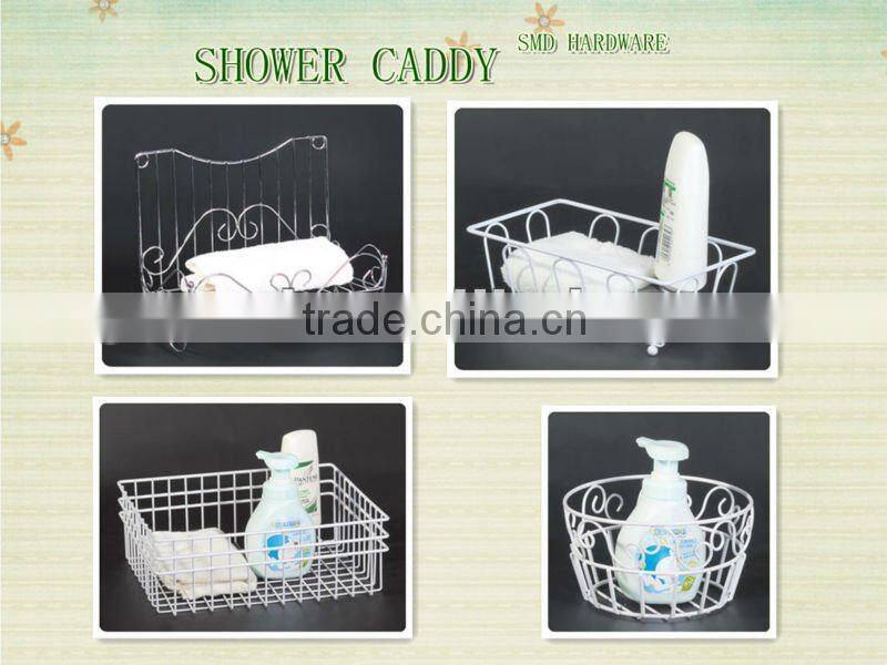 Metal chrome bathroom shower caddy