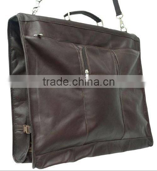 Black Leather Garment Bag,Suit Covers,Travel Bag