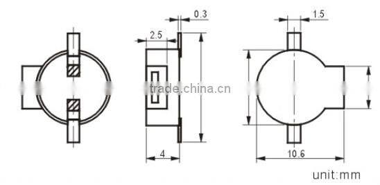 SMT9040 9MM 2700Hz Electro-magnetic Loud 3V SMD passive side sound hole Buzzer(FBELE)