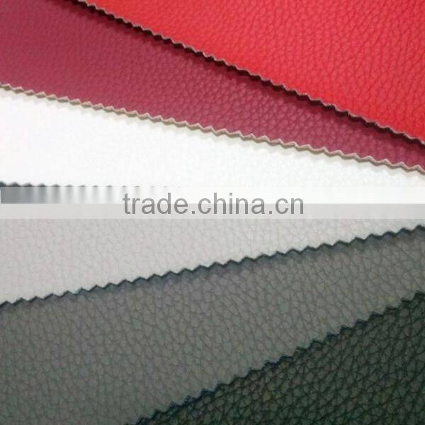 Matte surface PU leather with flock with real leather power backing ,for car seat & sofa usage