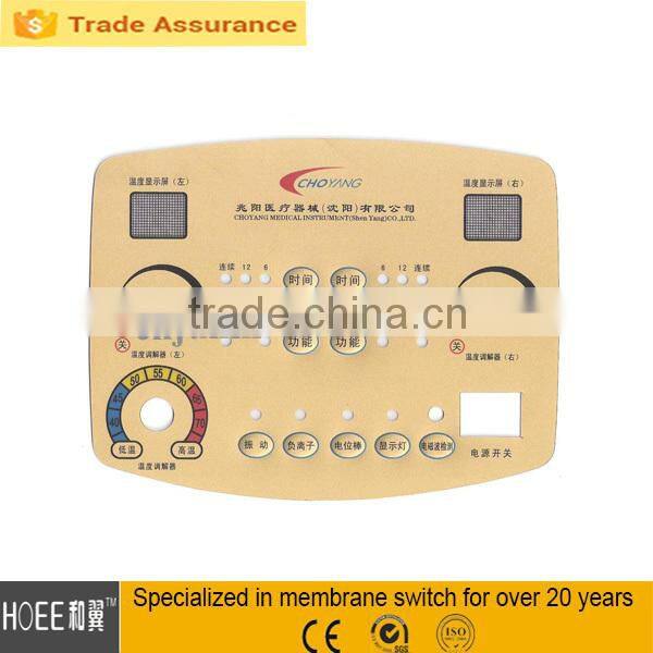 China professional OEM design graphic overlay multi color front panel