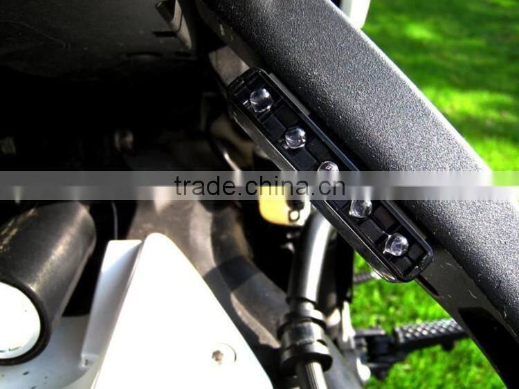 4x Universal Motorcycle Black 5 LED Turn Signal Indicators Blinker Amber Light