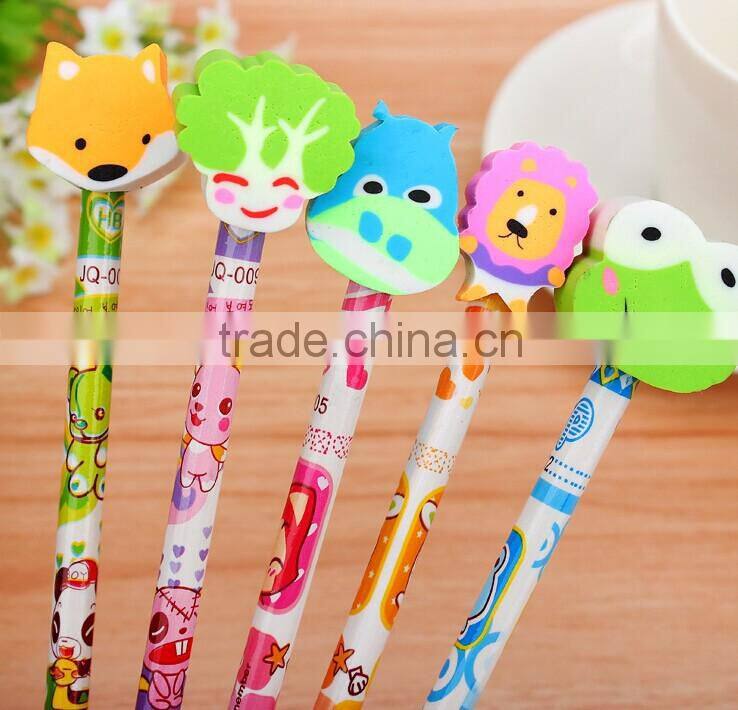 novelty colored pencil with carton eraser