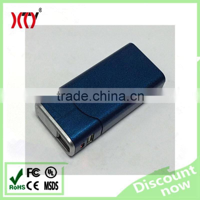 Electronic cigarette lighter and flashlight aluminum shell Portable power bank 5200mah