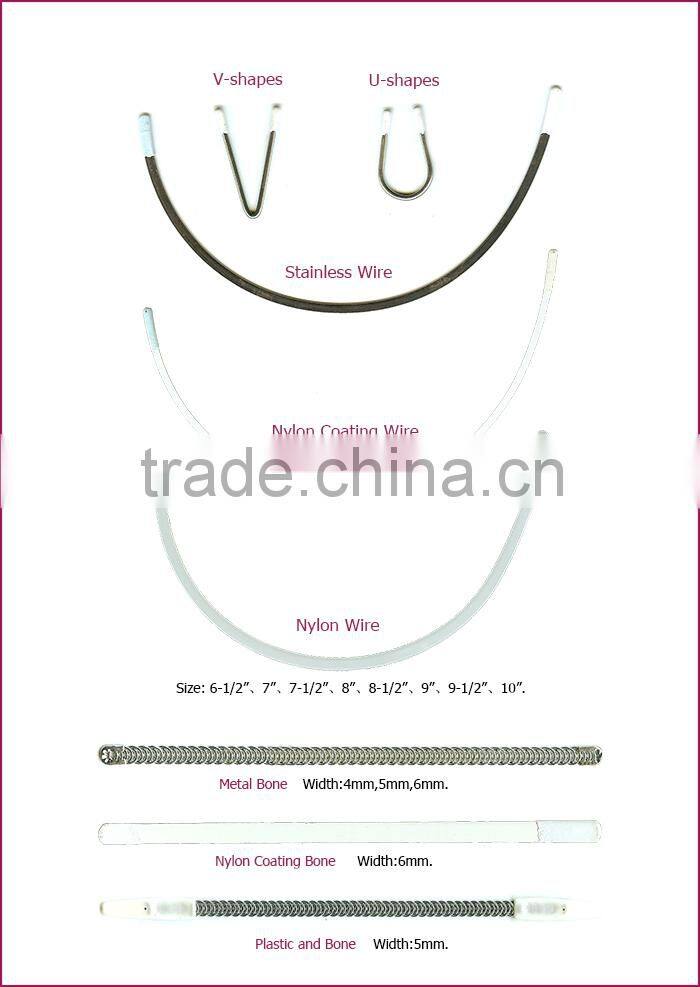 Custom bra accessories nylon wire metal bone