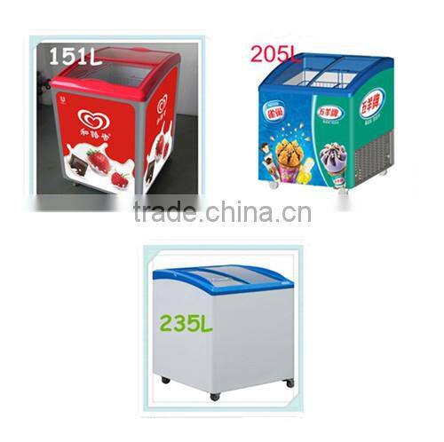 Best seller sliding glass door chest ice cream freezer