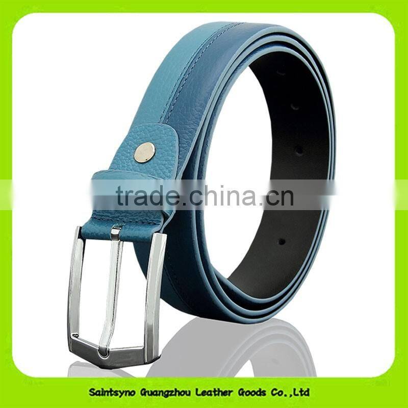 16248 Wholesale leather belt straps buckle genuine leather mens business belt