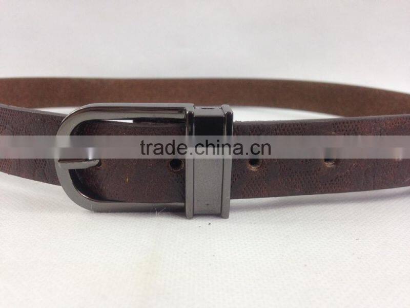 embossed design with horse buckle for girl