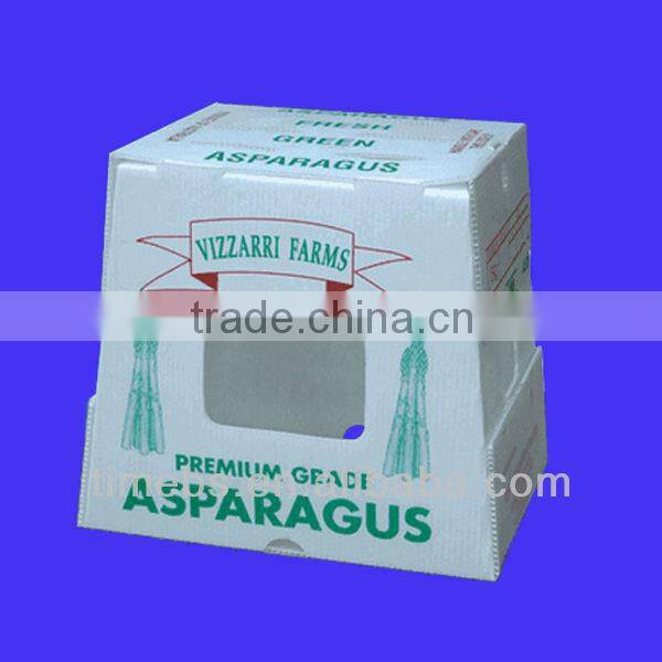 Foldable corflute boxes for fruit and vegetable