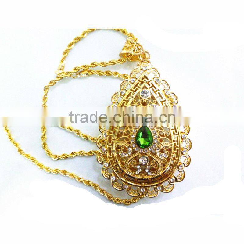 factory price saree necklace set emerald necklace jewelry israel