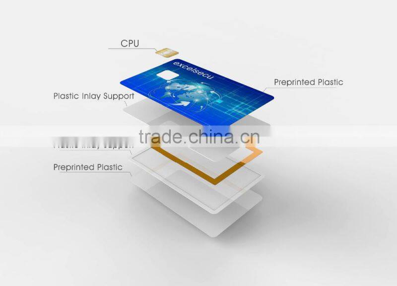 ESECU High Security CPU Chip LCD Card One Time Password Display Bank Credential Debit Java Card Smart Card