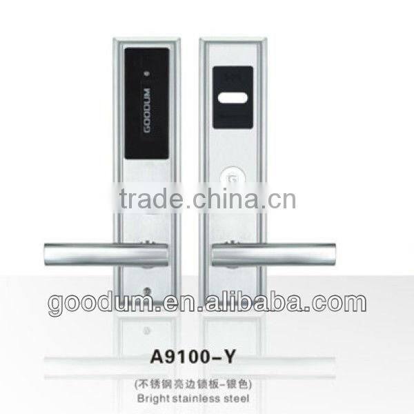 bright stainless hotel locks