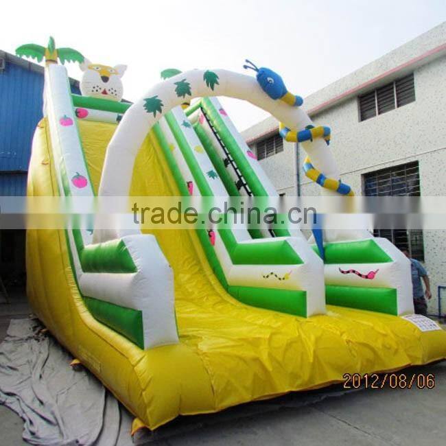 Tiger and snake giant inflatable slide for sale