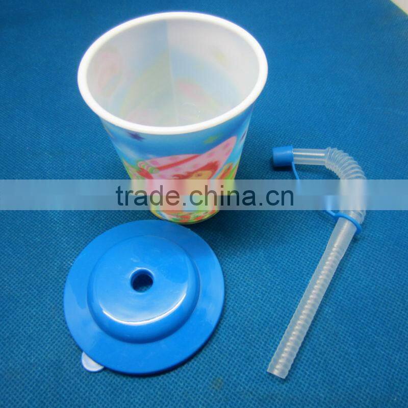drinking reusable plastic acrylic straw cup with lid