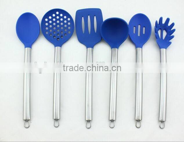 5 Piece Cooking Utensil Set Stainless Steel & Silicone Kitchen Utensils