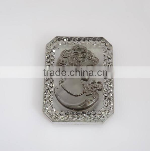 2015 resin emstone cabochons,wholesale gemstone cabochons with two hole cameo