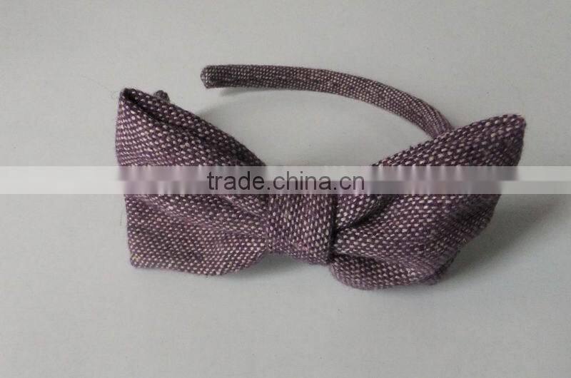 beautiful fabric bow hard headband