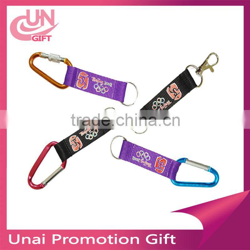 Custom fabric keychains with carabiner for wholesale